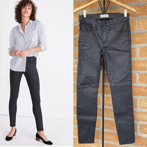 Madewell 9" High-Rise Skinny Jeans: Coated Edition